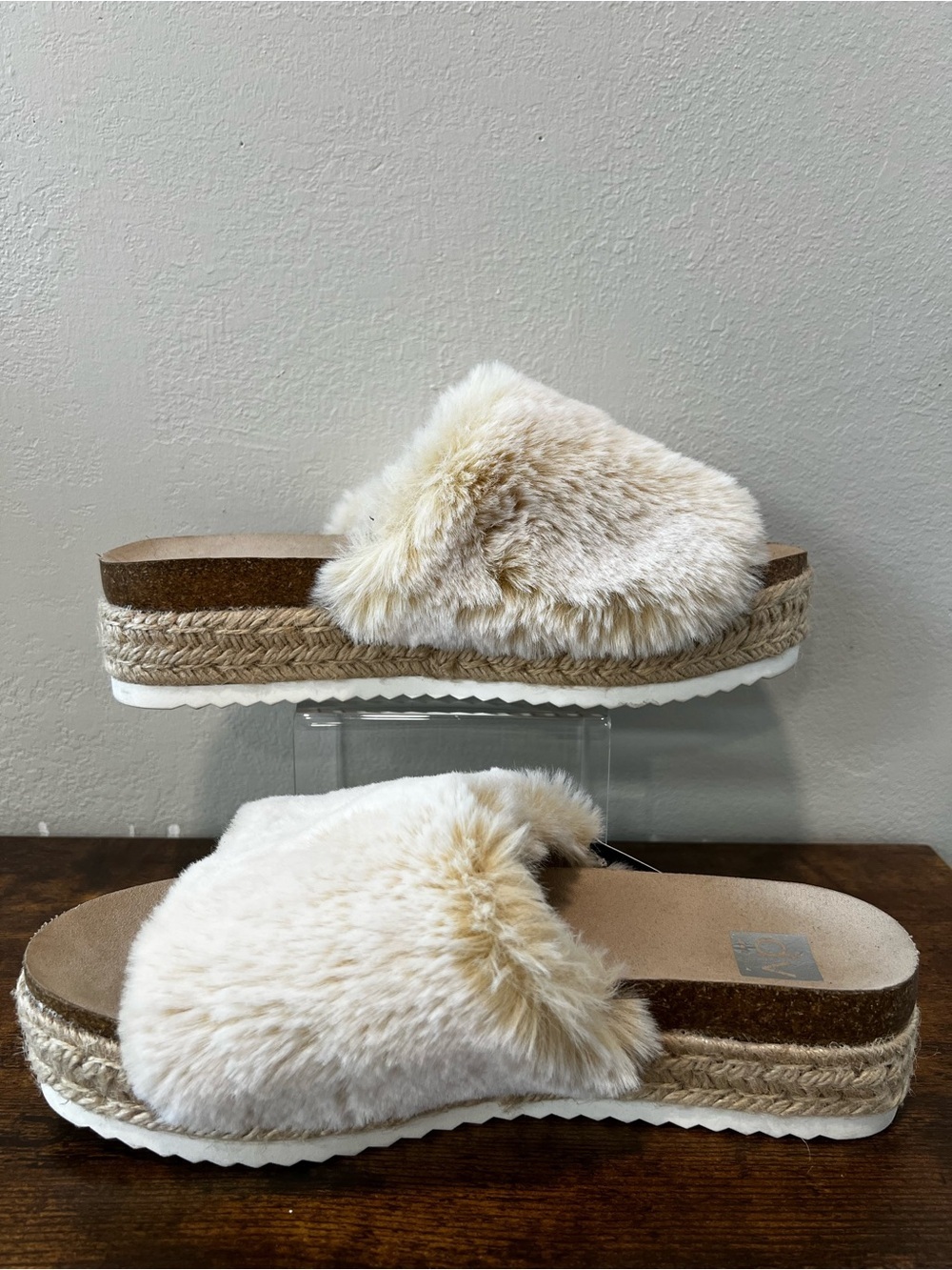 Dolce Vita Ilenia Faux Fur Platform Sandals - Size 12